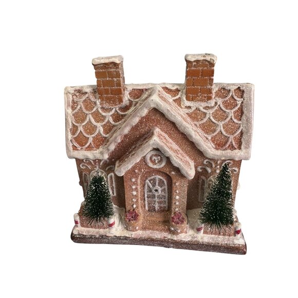 Michaels Ashlund Gingerbread Christmas Village House 8" x 8" x 3.5" Festive Deco - Picture 1 of 5